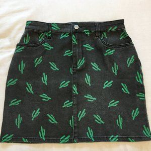 Tina Black Denim Mini Skirt